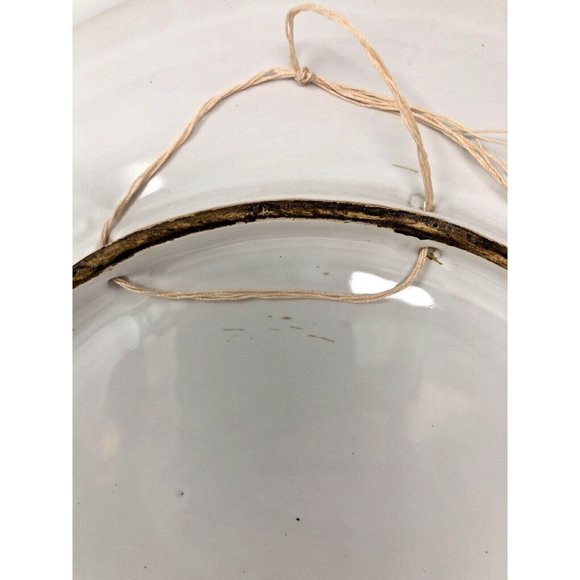 Vintage F.G. Deruta Signed Wall Plate Pictorial Hand Painted 12" Diameter Italy - Picture 8 of 8